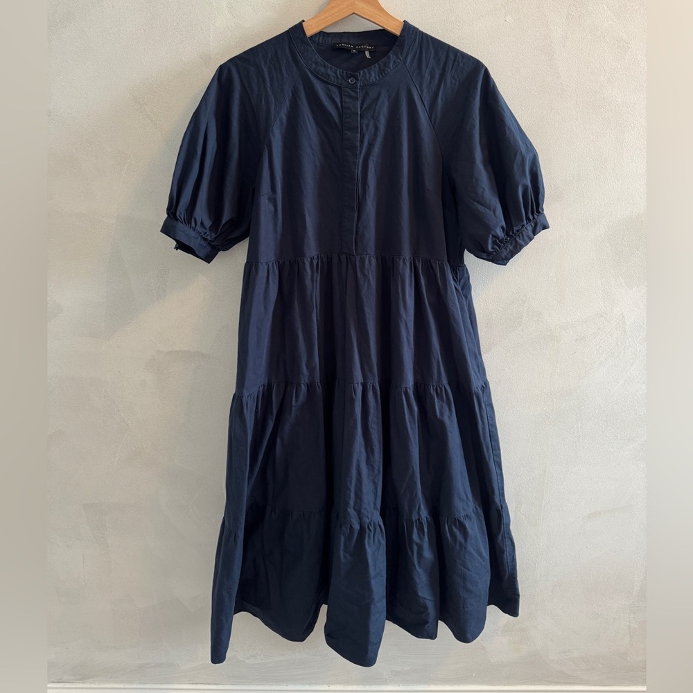 English Factory - Dark Blue Midi Dress - Size M